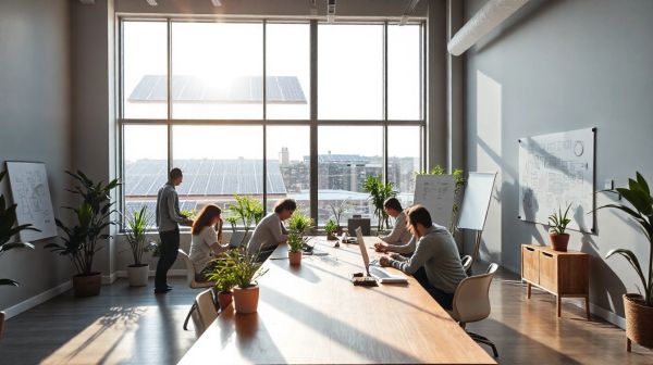 Meilleures pratiques pour maximiser l'énergie solaire dans les bureaux